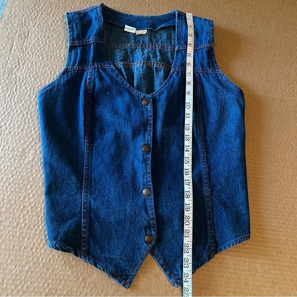 Montgomery Ward Vintage denim Vest, 100%Cotton, snaps closure, size M/L - Picture 9 of 9